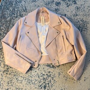 Blank NYC Blush Leather Jacket
